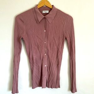 Aritzia Babaton Finley Ribbed Button Down Cardigan Sweater
